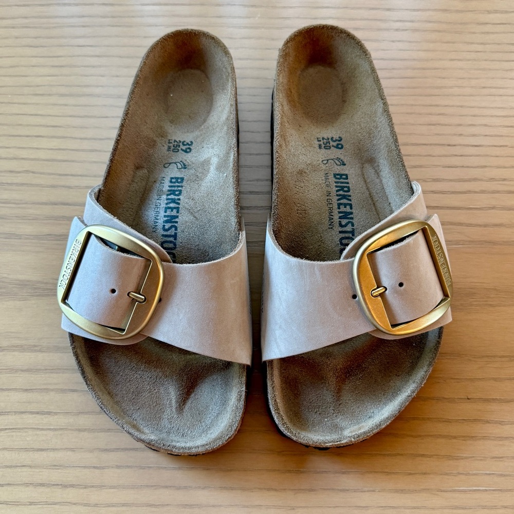 Birkenstock Madrid Sandals Big Buckle - Sandcastle Nubuck 39